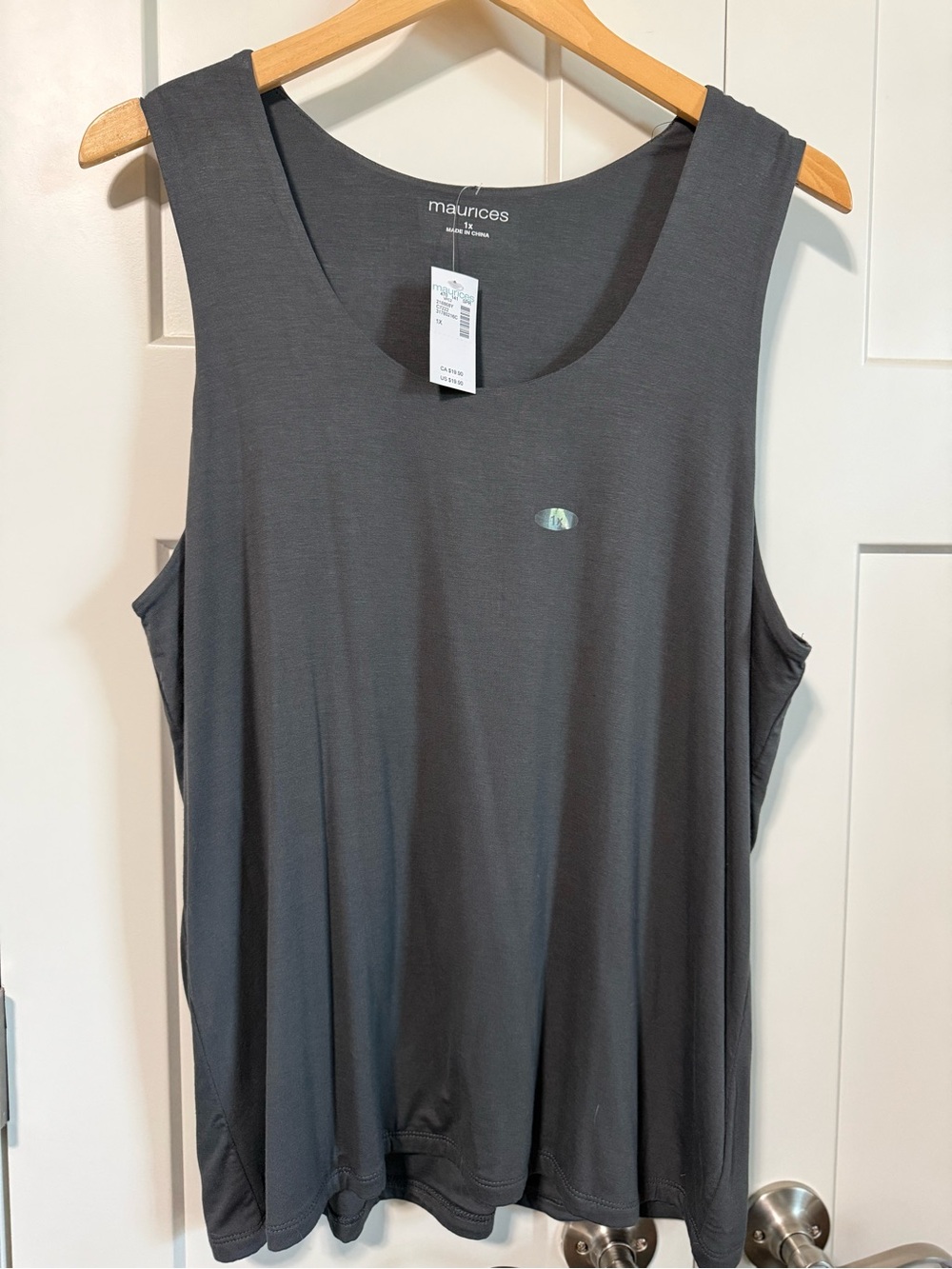 Maurices Women's Charcoal Gray Sleeveless Tank Top NWT size 1X